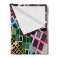 thumbnail image 2 of Geometric Soft Flannel Fleece Throw Blanket, Colorful Squares Framework Abstract Style Modern Graphic Design Artwork Print, Cozy Plush for Indoor and Outdoor Use, 50" x 60", Multicolor, by Ambesonne, 2 of 5