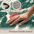 thumbnail image 6 of ODIKA 9'x12' Washable Area Rug Frond Border Jungle Motif Exotic Hibiscus Watercolor Leaves Botanical Refined for Great Room, Indoor Concept, Large Living Low Pile, Flatwoven, 6 of 7