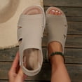thumbnail image 6 of Pennysue Women Walking Sandals Air Cushion Platform Breathable Knit Slip On Summer Shoes for Daily Walk Beach Travel, 6 of 8