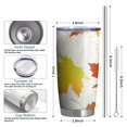thumbnail image 6 of 20oz Tumblers Fall Leaves Stainless Steel Vacuum Insulated Double Wall Travel Tumbler Cups Mug with Lid and Straw,Cleaning Brush for Cold & Hot Drinks, 6 of 7