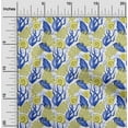thumbnail image 2 of oneOone Georgette Viscose Royal Blue Fabric Sea Shells Ocean Craft Projects Decor Fabric Printed By The Yard 42 Inch Wide, 2 of 4