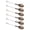 Red bronze, variant on Oasiva Set Of 6 Decorative Dessert Spoons Acrylic Crystal Handle Zinc Alloy Kitchen Mixing Tool for Cocktails Coffee Stirring
