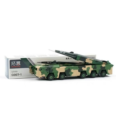 1/100 Scale Dongfeng 17 Conventional Missile Vehicle Model Alloy Fighter Military Model Diecast Vehicle  Model for Collection