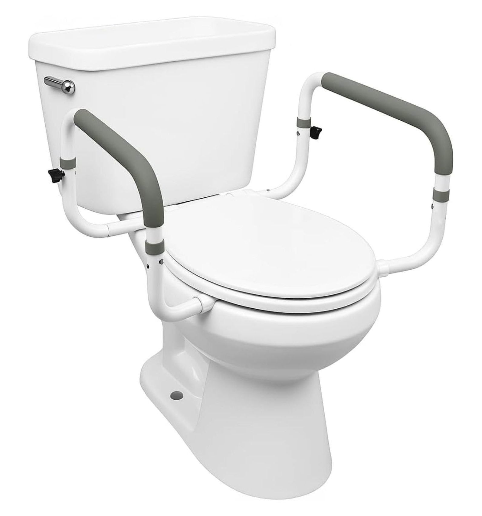 WochiTV 23.6 Inch Stainless Steel Toilet Safety Rails – Flip-Up Grab Bar With Paper Holder, Supports 350 Lbs, For Elderly & Handicapped