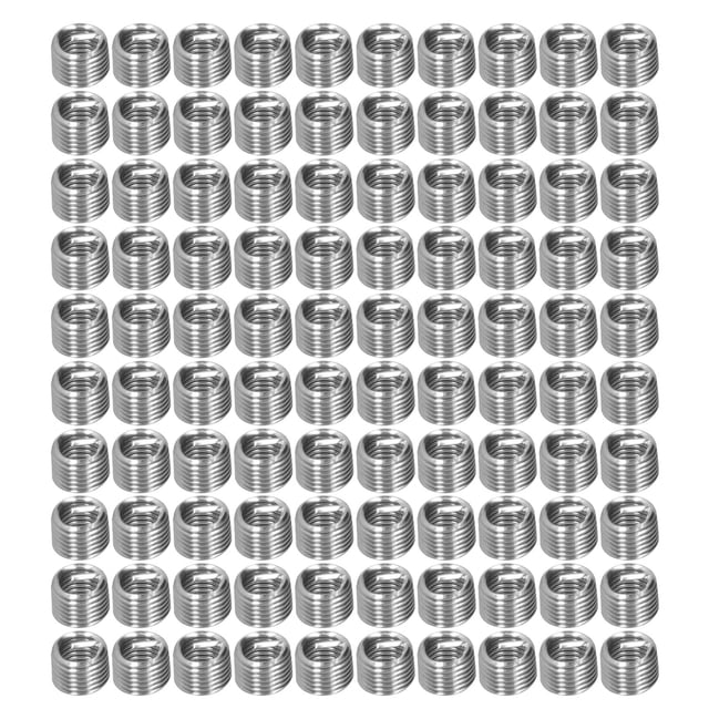 100Pcs Thread Inserts Male Female Reducing Nut Repair Tool Stainless Steel Fastener M6x11.5D