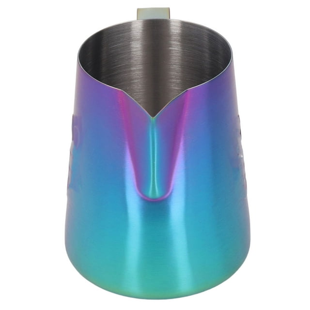 Frothing Pitcher, 420ml Coffee Steaming Cup Stainless Steel Frothing Cup Eagle Spout Coffee Milk Steaming Pitcher for Making Coffee Milk Cream Hot Chocolate