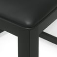 thumbnail image 6 of Noble House Wurtz Wood Upholstered 24.4" Counter Stools, Set of 2, Black, 6 of 9
