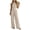 White, variant on YuXingFu Womens Jumpsuits for Women Casual Petite Cropped Dress Pants - Cargo Pocket Summer White S