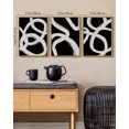 thumbnail image 2 of SHENIFY Black Abstract Boho Wall Art Framed Wood Geometric Wall Decor Mid Century Modern Minimalist Bohemian Bedroom Decor Canvas Prints Ready to Hang for Living Room - 11x14in3pcs Nautral Framed, 2 of 5
