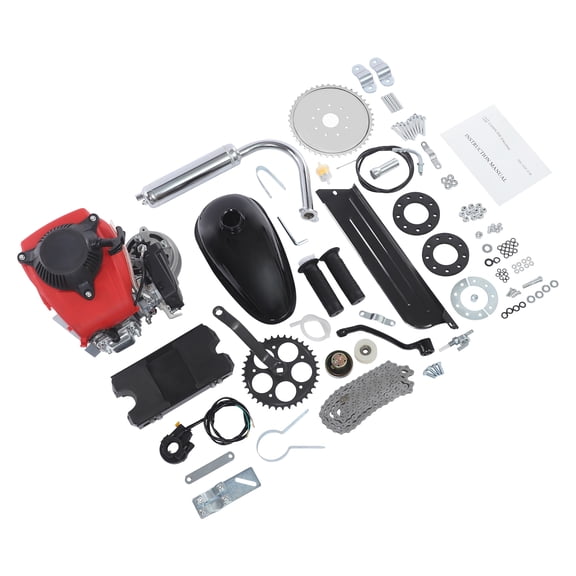 4 Stroke 53CC Gas Petrol Motorized Bicycle Bike Engine Motor Kit Chain Scooter
