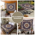 thumbnail image 6 of Navy Blue Boho Small Tapestry for Bedroom Wall Hanging Tapestry,Contemporary Abstract Ethnic Vintage Geometric Ceiling Backdrop Tapestries Poster Blanket Wall Decor for Living Room 23" x 28", 6 of 8