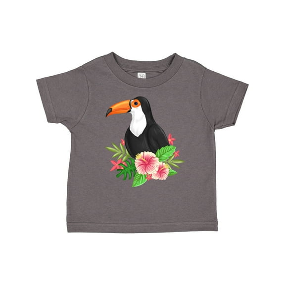 Inktastic Toucan with Hawaiian Flowers Boys or Girls Toddler T-Shirt