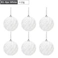thumbnail image 1 of 1/6Pcs 8cm Christmas Tree Hanging Balls Sequined Shiny  Foam Bauble Pendant, 1 of 4
