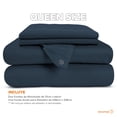 thumbnail image 3 of Juego de Funda para Edredon Duvet Dreamlab, Tamaño Queen, Color Azul Noche, 3 Piezas, 3 of 9
