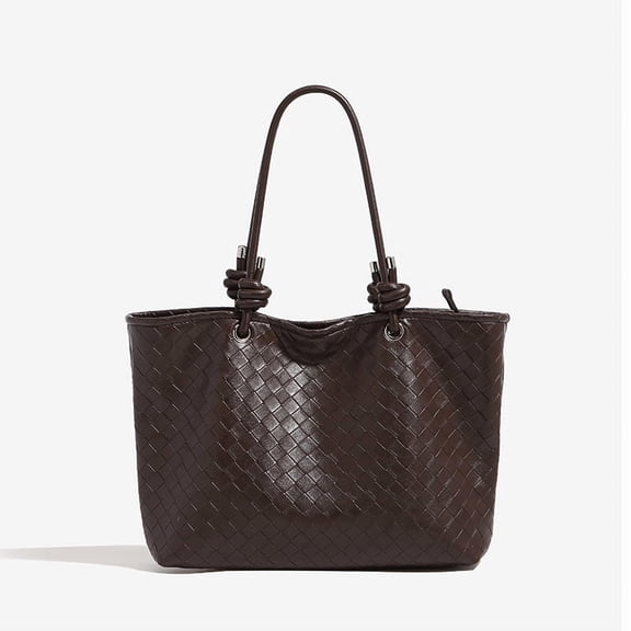Alikpop Women's PU Woven Hobo Tote, Brown