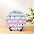 thumbnail image 6 of Easygdp Flamingo1 Bone China Decorative Plate Ceramic Dinner Plates Art Crafts with Display Stand-6in, 6 of 6