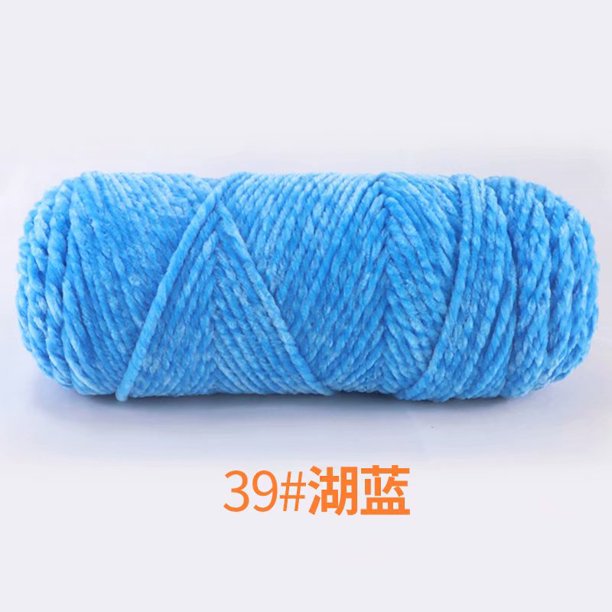 Nvzi - Hilo Knit Picks, azul lago, 1 rollo, hilo de ganchillo de alta calidad con material de poliéster suave, duradero para proyectos de manualidades DIY como bufandas, gorros, mantas y