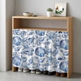 thumbnail image 6 of Coastal Seashell Cabinet Curtains for Kitchen 35"Wx35"L, Summer Nautical Blue Shell Starfish Hampton Style Sink Cabinets Magic Tape Short Curtain Privacy Panel for Bathroom Vanity Cabinets, 6 of 9