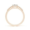 thumbnail image 2 of ANGARA Natural 0.26 Ct. Diamond Halo Ring in 14K Rose Gold for Women (Ring Size: 3.5), 2 of 10
