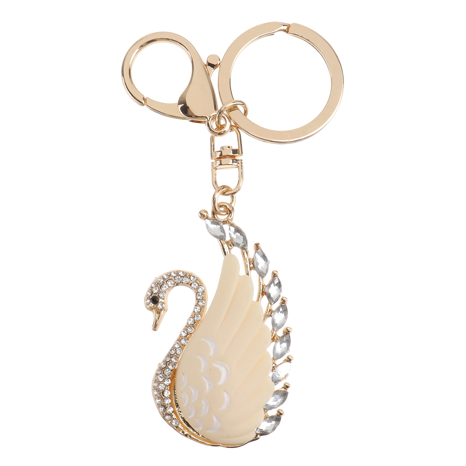 Charm Deer Keyrings Heart Keychain Key Chains Ring Women Men Accessories Gift 2P 