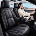 thumbnail image 3 of Fit for Toyota Camry 2025 Seat Cover, Perforated Breathable Leather 5 Piece Full Set Non-Slip Lining Protect and Upgrade Seats, Black Car Seat Covers, Protect Car Seats, 3 of 9