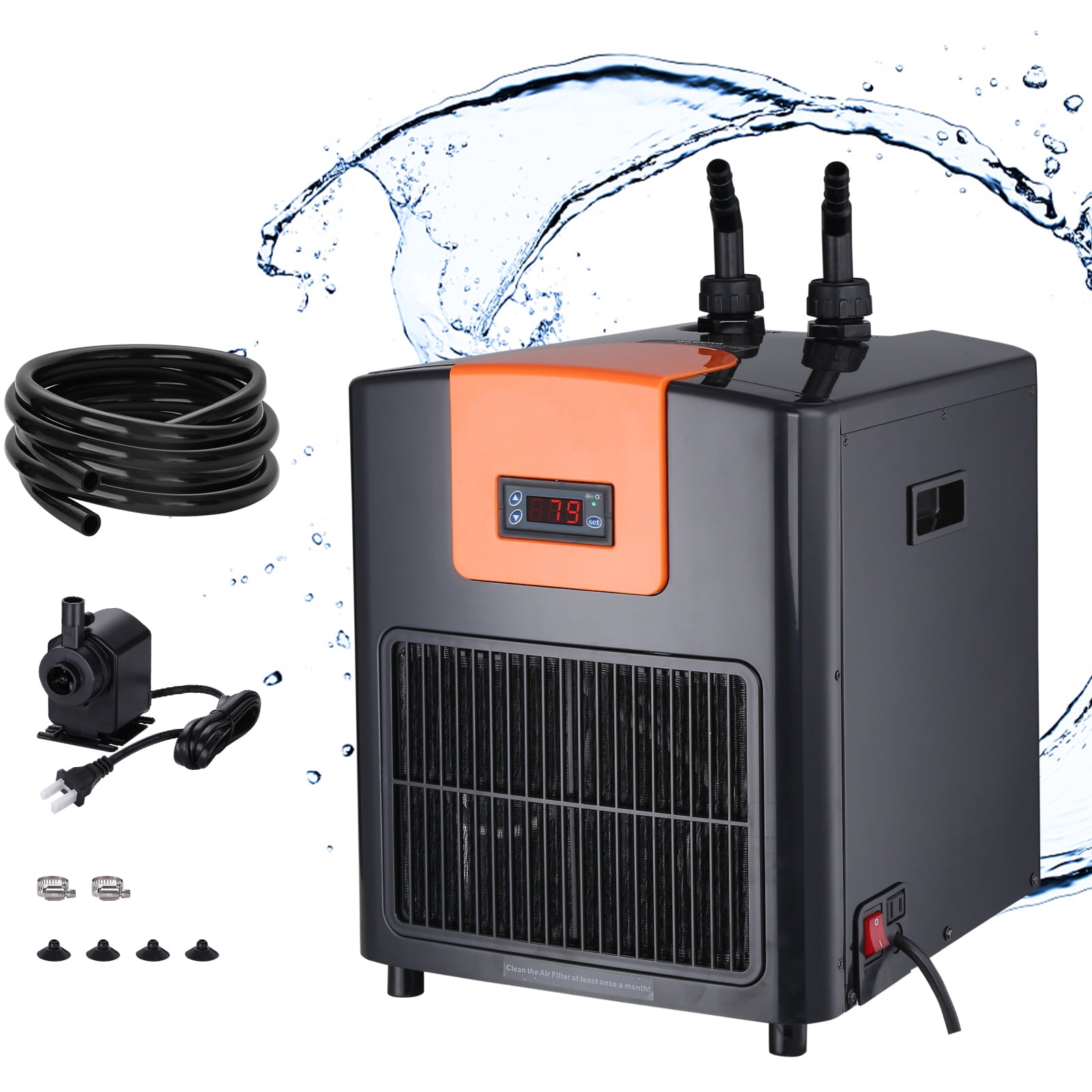 KFFKFF 1/4 HP 92 Gallon Fish Tank Cooler Aquarium Cooler Hydroponics Chiller