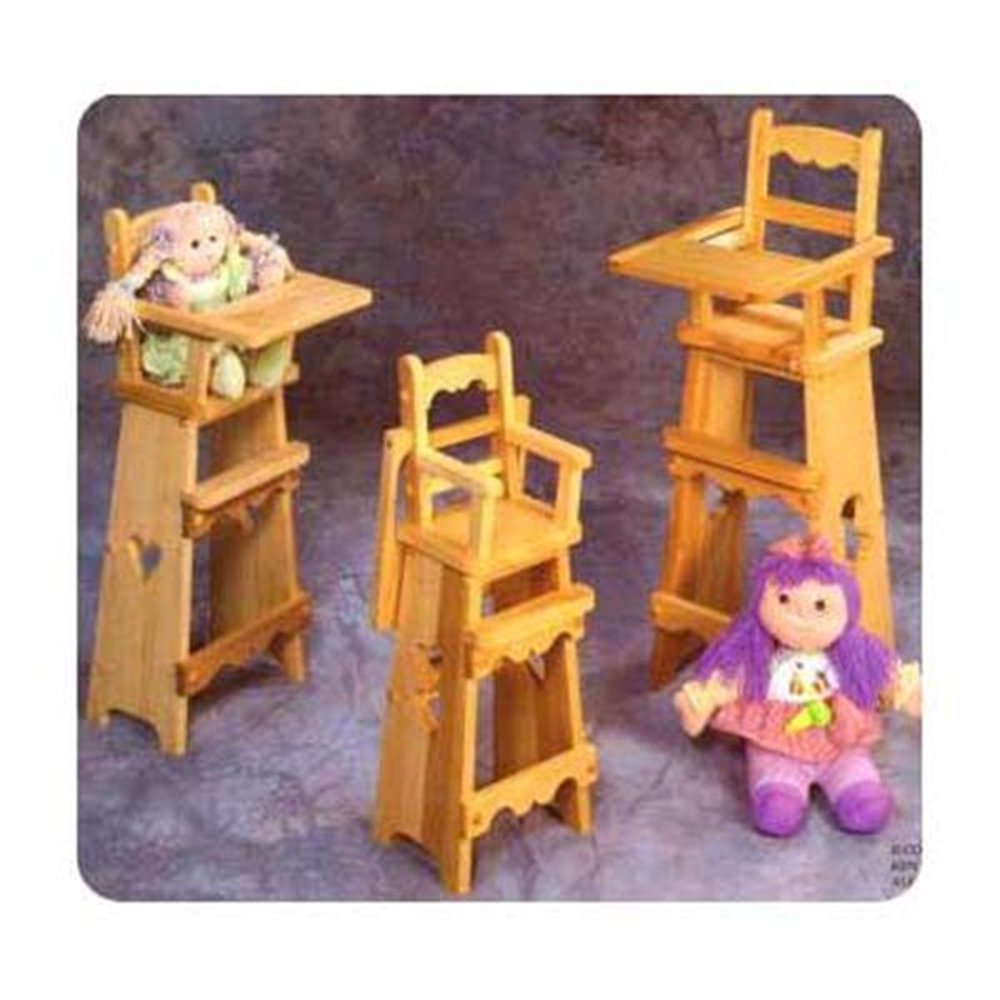 Woodworking Project Paper Plan to Build 3 Doll High Chair