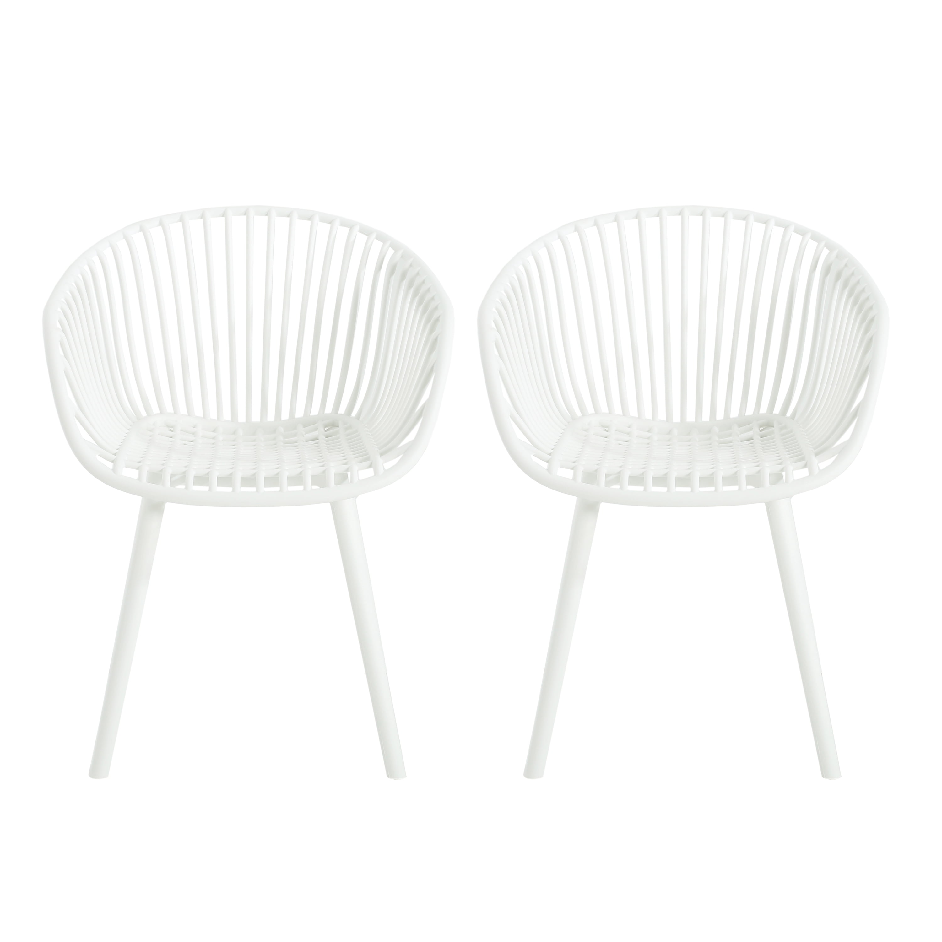Outdoor Dining Chairs Set of 2 – Coastal Style Patio Chairs with Comfortable Seating for Backyard, Deck, Porch