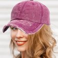 thumbnail image 3 of Ripped Sun Hat Wide Brim Washed Round Top Tie-Dye Adjustable Unisex Quick Drying Baseball Cap for Outdoor, 3 of 8