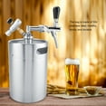 thumbnail image 1 of Mini barril, dispensador de barril de cerveza de acero inoxidable de 5 l, barril de cerveza de alto rendimiento, 1 of 12