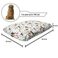thumbnail image 2 of Dogs Pet Bed, Pet Lover Theme Healthcare Veterinary Nutrition Exhibition Concepts Purebred Puppies, Resistant Pad for Dogs and Cats Cushion with Removable Cover, 24" x 39", Multicolor, by Ambesonne, 2 of 4