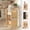 Wood, variant on Keaibuding 4-in-1 Multi-functional Montessori Toddler Tower with Slide & Chalkboard, 3-Level Adjustable Wooden Learning Tower, Kitchen Step Stool for Kids & Highchair with Safety Board