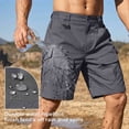 thumbnail image 5 of liyiyiyia Mens Shorts Quick Dry Casual Summer Shorts Cargo Quick Dry Work Hiking Shorts Grey 30, 5 of 8