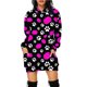 thumbnail image 3 of Suéter holgado con capucha para mujer, de longitud media, con estampado digital 3D de Halloween y cuerpo completo, 3 of 5