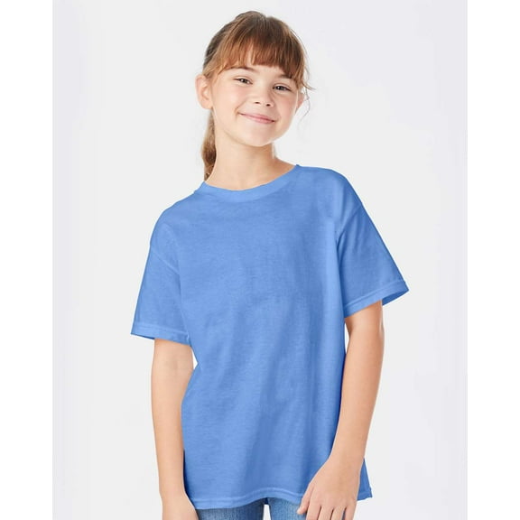 Hanes Boys Essential-T T-Shirt, L, Carolina Blue