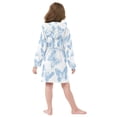 thumbnail image 7 of FORMRS Niños Bathrobe Unisex Hooded Robe Soft Plush Pajamas Sleepwear, Size 4-6T, Blue Butterfly, 7 of 7