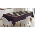 thumbnail image 1 of Alien Tablecloth, Extraterrestrial Crew of Little Green Ufo in Suits, Rectangular Table Cover for Dining Room Kitchen, 60" X 90",Dark Mauve Apple Green Champagne Burnt Sienna, by Ambesonne, 1 of 3