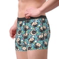thumbnail image 2 of Sikiie PUG HEAD And Flower Print Men's Boxer Briefs, Elastic Waistband Boxer Briefs Leggings-XX-Large, 2 of 5