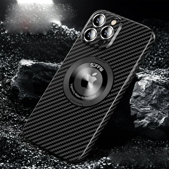 360° Spin Magnetic Stand for iPhone 16 Pro Case, Military Grade Protection, Compatible with Magsafe, Shockproof Ultra Slim iPhone 16 Pro Phone Case with Kickstand & Ring Holder,Black
