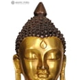 thumbnail image 3 of 14" Brass Lord Buddha Idol with Dorje | Handmade | Made in India, 3 of 4