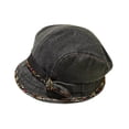 thumbnail image 4 of Sombrero de pescador para mujer, elegante, informal, multiusos, ideal para caminar y citas. Gris negro, 4 of 9
