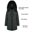 thumbnail image 4 of Long Hooded Winter Coat for Women Windproof Windbreaker Jacket Coat With Warm Faux Fur Trim Hood Women Ladies Parka Jackets Side Pockets Zip Up Peacoat Outwear,Plus Size M-2XL, 4 of 8