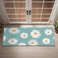 thumbnail image 2 of Teal Daisy Flower Yellow Centers Pattern Door Rugs,Washable Non Slip Door Mats Indoor,Decorative Door Mats,Entry Mat Indoor for Entrance,Bedroom,Kitchen,Bathroom,16"x47", 2 of 6