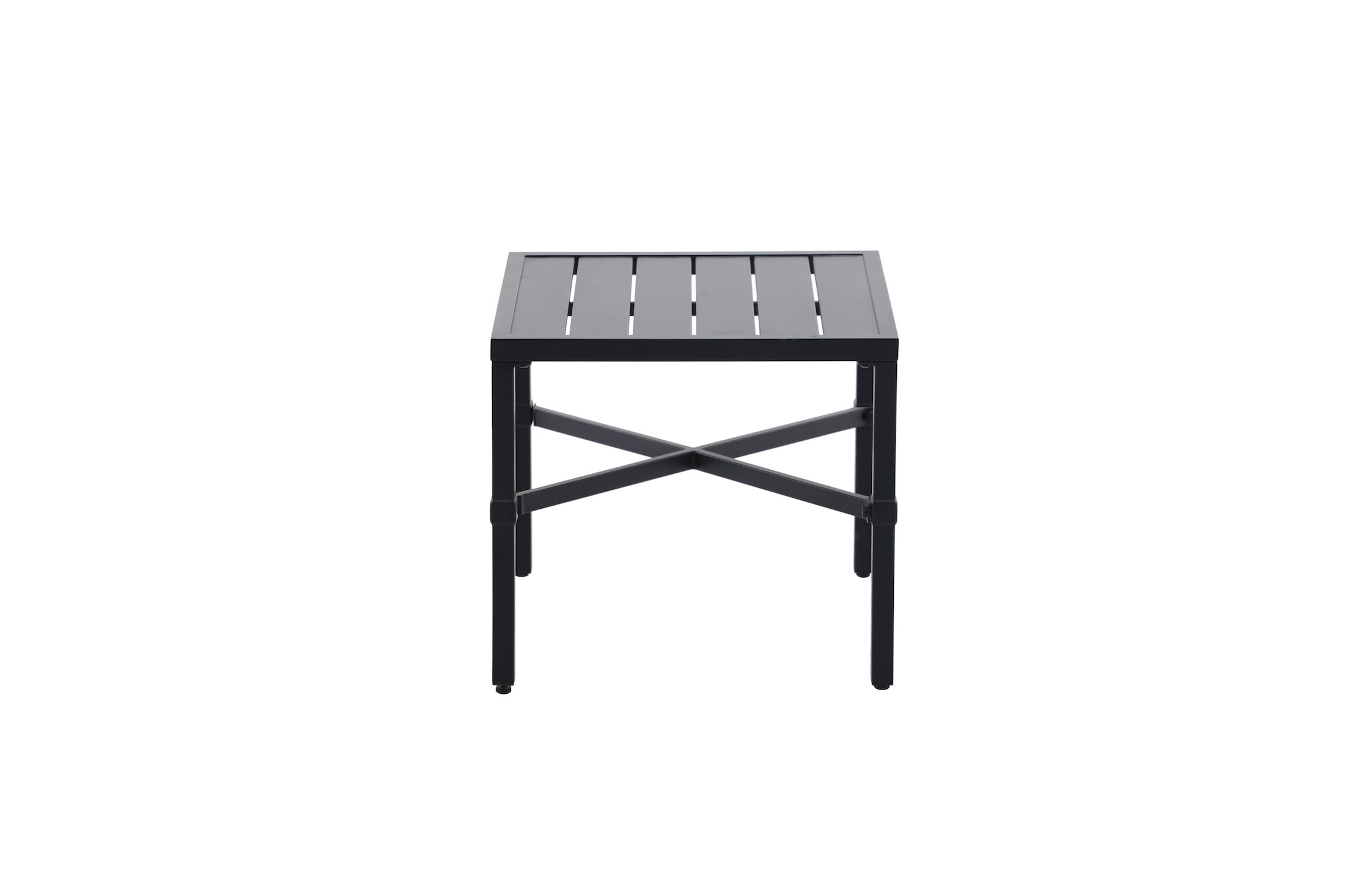 My Texas House Cambria Outdoor Steel End Table, Black
