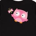 thumbnail image 4 of Inktastic Pink Owl and Butterfly Girls Long Sleeve Toddler T-Shirt, 4 of 5