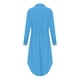 thumbnail image 5 of ICHUANYI Clearance Women's Solid Color Single Breasted Lapel Drawstring Shirt Dress Cotton Linen Dress(Sky Blue, M) ICHUANYI WER2023080704645, 5 of 8