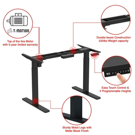 Adj Desk - Clevr Black 47