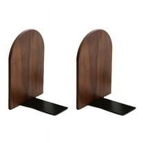 Wooden Bookends Heavy Duty Bookshelf Anti-Slip Bookends(2pcs)