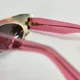 thumbnail image 5 of MIU MIU RASOIR 53O Sunglasses Cat Eye Brushed Gold Pink Mirrored Rimless MU53OS, 5 of 6