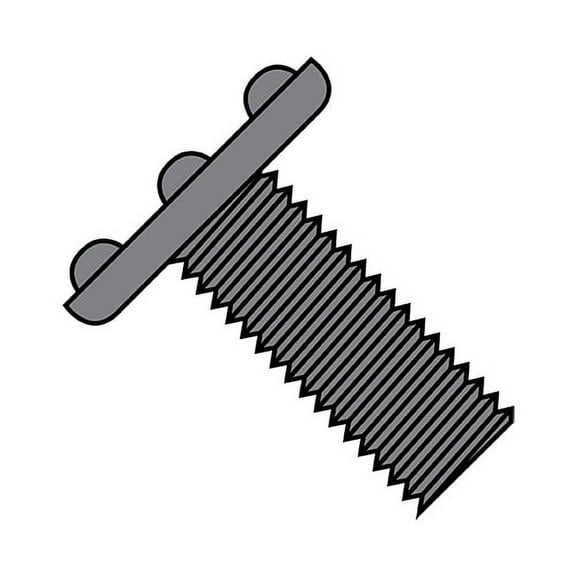 10-32X1 Weld Screw With Nibs Top Of Head Full Thread Plain (Pack Qty 3,000) BC-1116WT